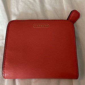 Small Coach Wallet Coral